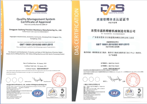 2018年ISO证书